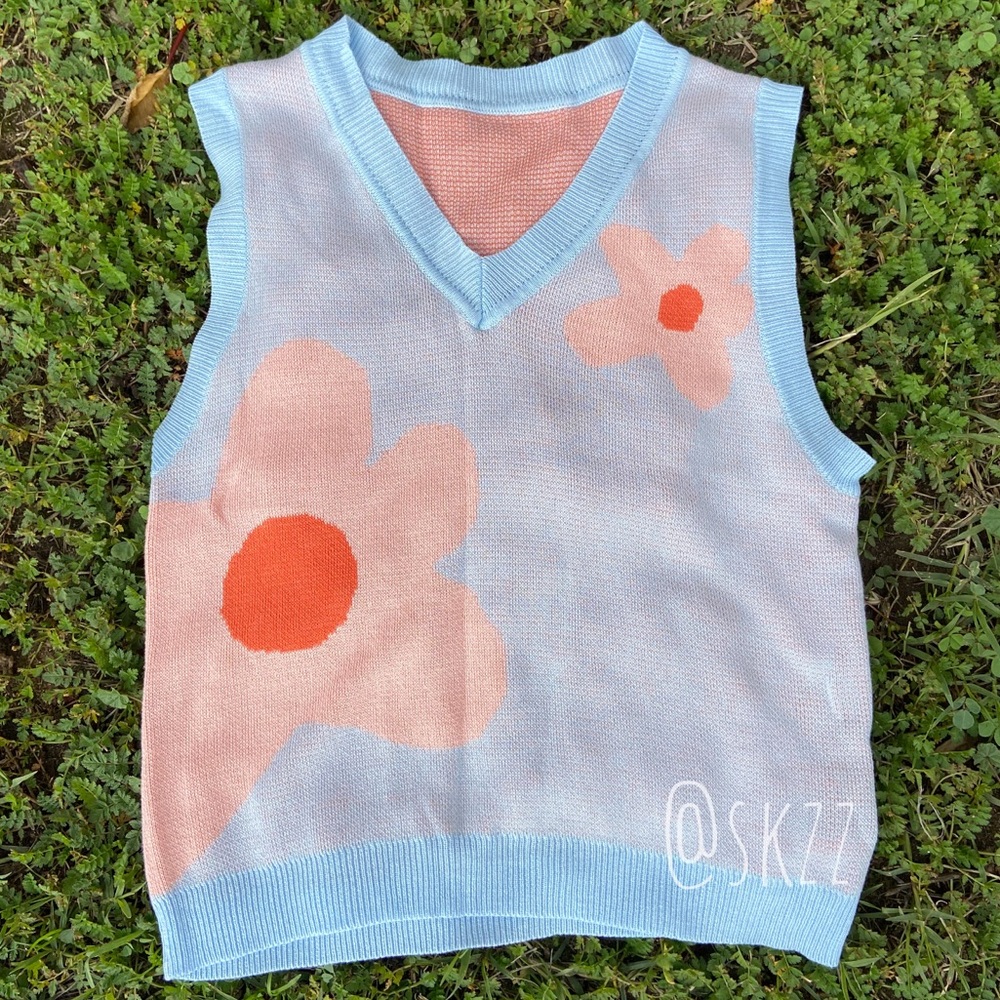 Floral Sweater Vest